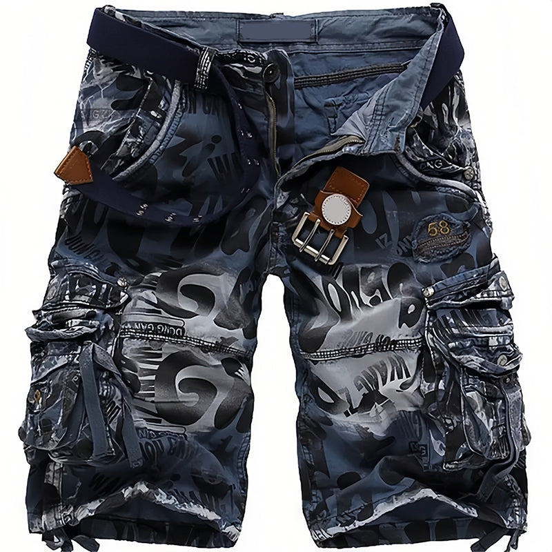Herren-Cargoshorts 🩸 Klassisch und robust, mit vielen Taschen für alles, was du brauchst, leichtgängigem Reißverschluss, strapazierfähig und abriebfest, geeignet für Arbeit und Freizeit 💪