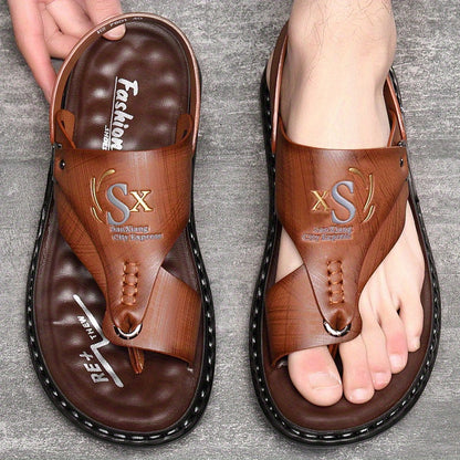 👞 47% RABATT! 🌿 Atmungsaktive Outdoor-Sandalen aus Weichem Leder in Übergrößen für Herren – Bequeme Passform, Rutschfeste Sohle & Ideal Für Lange Spaziergänge 🚶‍♂️