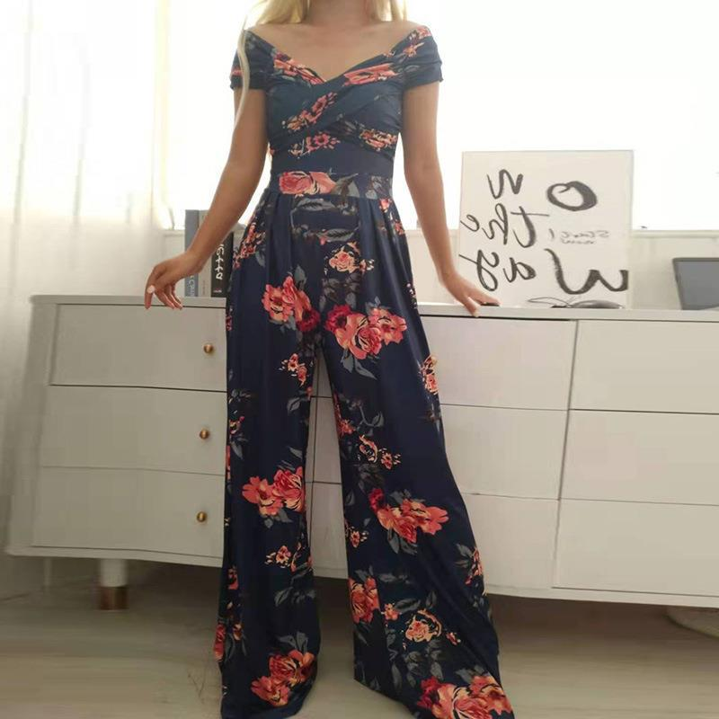 💐Eleganter Damen-Overall mit schulterfreiem Schnitt und weitem Bein