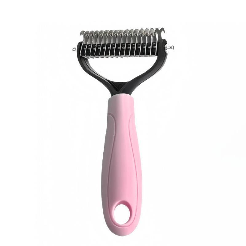 Fellpflegekamm für Haustiere ✨ Eine Seite entwirrt das Fell, die andere entfernt lose Haare. Abgerundete Zinken entfernen Haare mühelos und sorgen mit nur einem Zug für ein sauberes Ergebnis 🧹