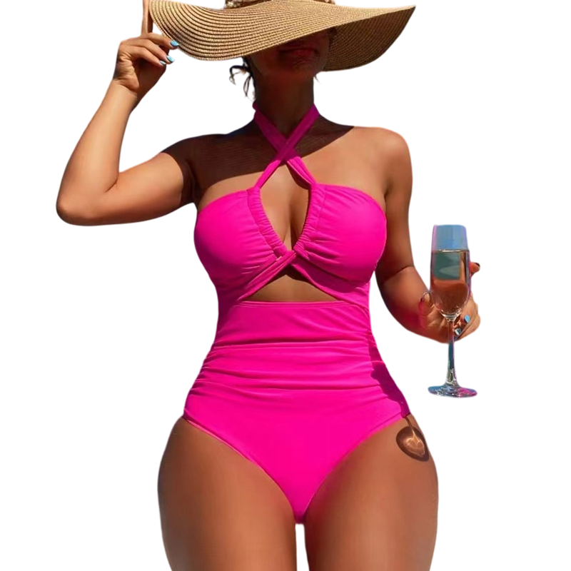 👙 50% RABATT! ☀️ Neckholder-Badeanzug mit Kreuzträgern und hoher Taille – Bauchkontrollierend, figurschmeichelnd & perfekt für Strand, Pool oder den nächsten Urlaub 🌊