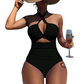 👙 50% RABATT! ☀️ Neckholder-Badeanzug mit Kreuzträgern und hoher Taille – Bauchkontrollierend, figurschmeichelnd & perfekt für Strand, Pool oder den nächsten Urlaub 🌊