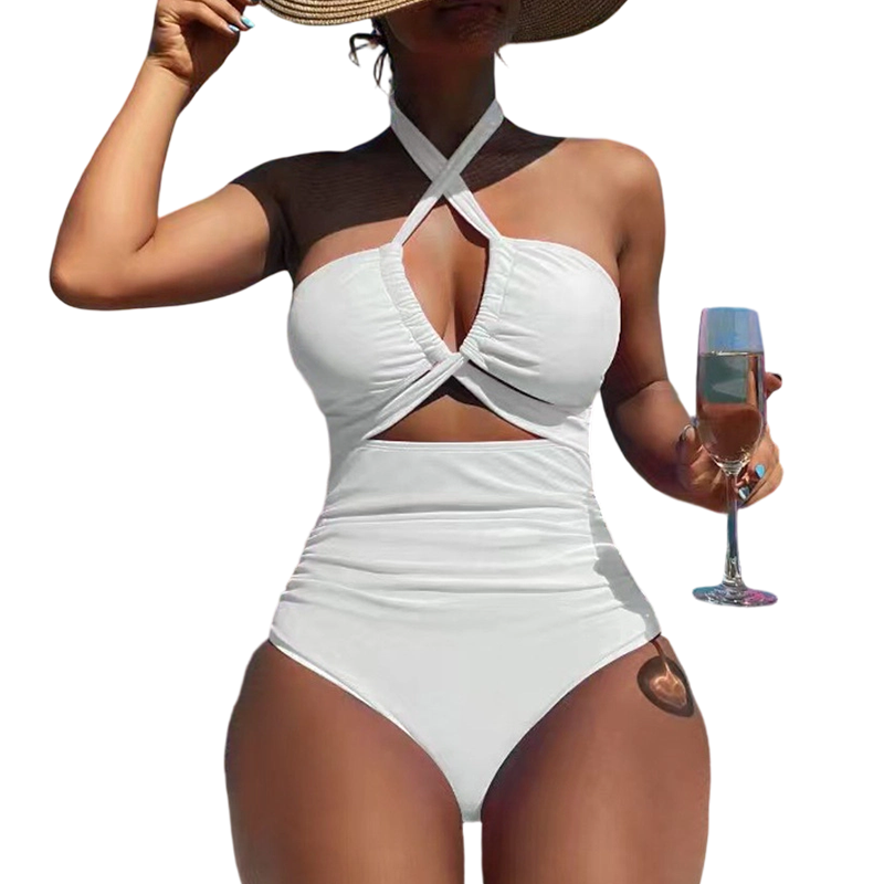 👙 50% RABATT! ☀️ Neckholder-Badeanzug mit Kreuzträgern und hoher Taille – Bauchkontrollierend, figurschmeichelnd & perfekt für Strand, Pool oder den nächsten Urlaub 🌊