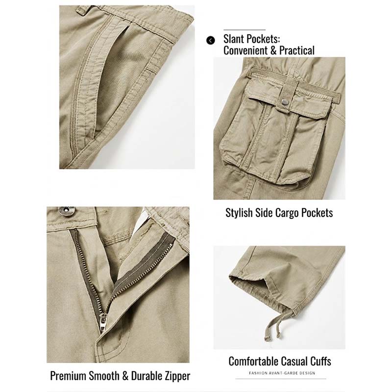 🧥 Taktische Cargohose für Herren | Mehrere Taschen 📦 Strapazierfähige Baumwollmischung 💪 Lockere, formgebende Kniepartie 🦵 Verstellbarer Bund und Beinabschlüsse 🎛️