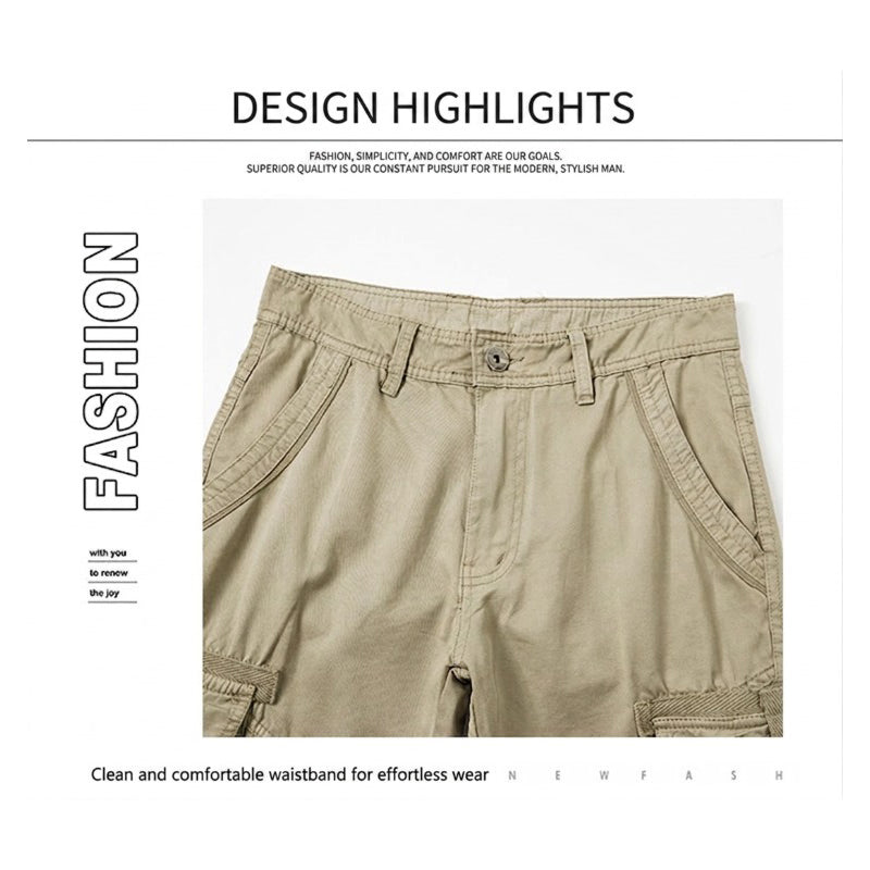 🧥 Taktische Cargohose für Herren | Mehrere Taschen 📦 Strapazierfähige Baumwollmischung 💪 Lockere, formgebende Kniepartie 🦵 Verstellbarer Bund und Beinabschlüsse 🎛️