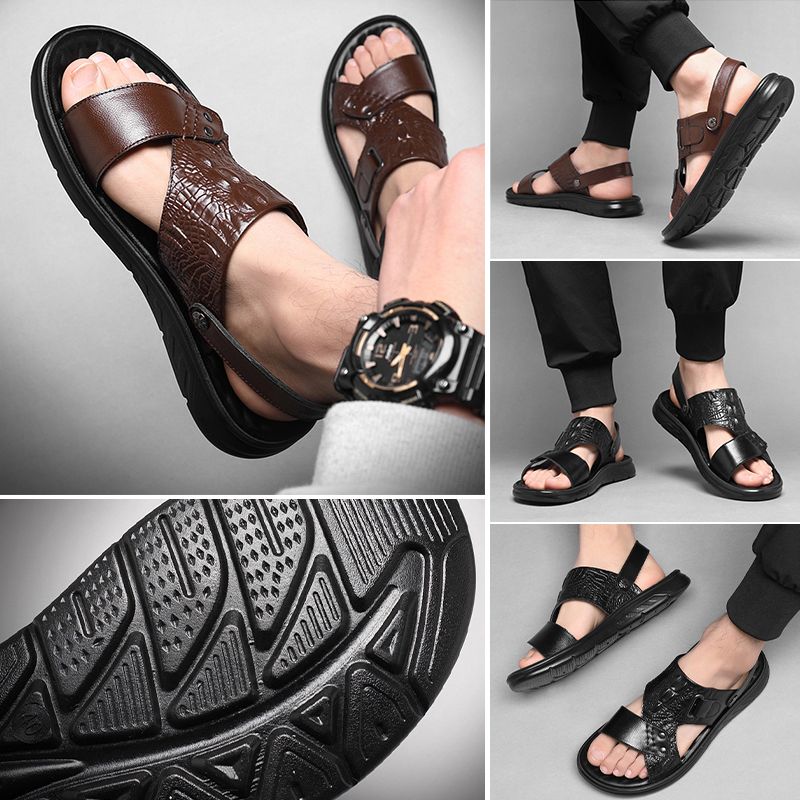 👞 50% RABATT! ☀️ Atmungsaktive Herren-Sandalen aus Rindsleder für den doppelten Gebrauch – Bequem, vielseitig & perfekt für Freizeit und Strand 🏖️