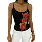 Slim Fit Träger-Top mit Paillettenblume