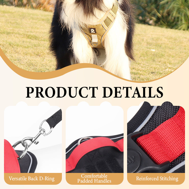 🐕 48% RABATT! ✨ Hundegeschirr ohne Zugkraft mit Leine und LED-Halsband – Vorderer D-Ring, Reflektierend, Verstellbar 🦮