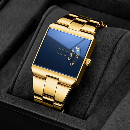 ⌚ 40% RABATT! 💼 Herren-Quarzarmbanduhr im quadratischen Design – Edelstahlband, wasserdicht & modern – Ideal für Alltag & Business ✨