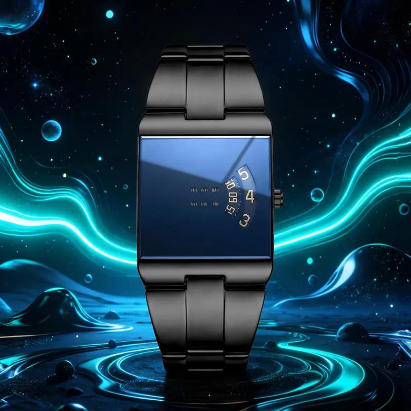 ⌚ 40% RABATT! 💼 Herren-Quarzarmbanduhr im quadratischen Design – Edelstahlband, wasserdicht & modern – Ideal für Alltag & Business ✨