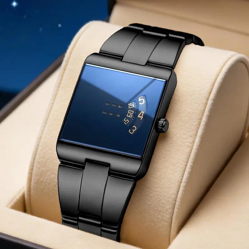 ⌚ 40% RABATT! 💼 Herren-Quarzarmbanduhr im quadratischen Design – Edelstahlband, wasserdicht & modern – Ideal für Alltag & Business ✨