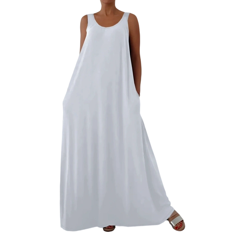 Damen Lässiges Ärmelloses Maxikleid