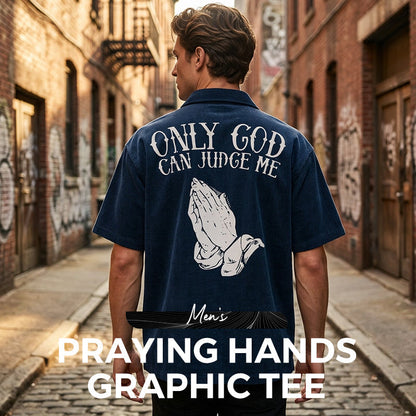 👔 50% RABATT! 🙏 Herren T-Shirt mit Grafik „Betende Hände“ – Stilvoll, symbolstark & vielseitig kombinierbar ✨