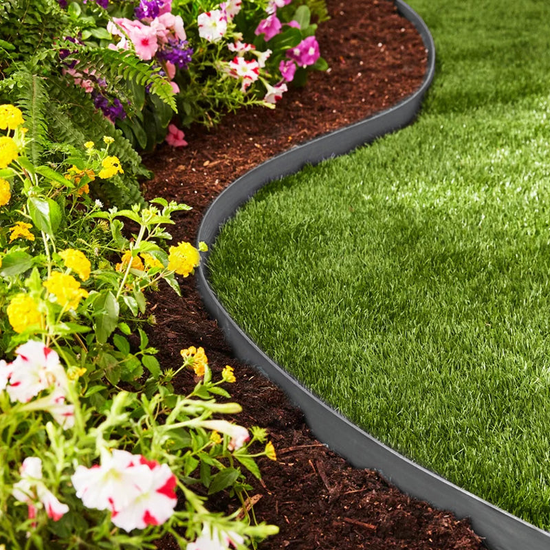 📢📢40% RABATT !!⏰Schwarze PE-Gartenkante – flexibler Rasen- & Beetbegrenzer aus hochdichtem Kunststoff, wetterfest & einfach zu verlegen