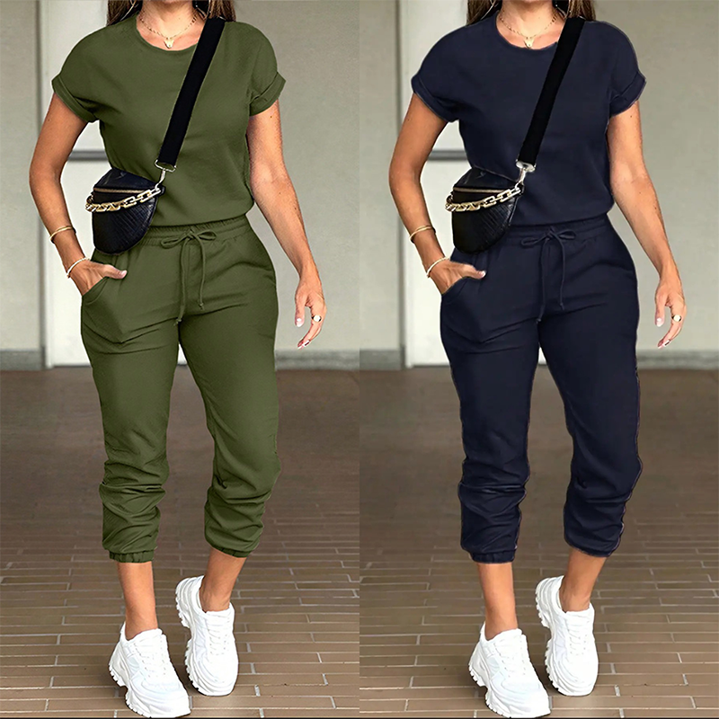 👕 LIMITED-TIME 50% RABATT! ✨ Damen Trainingsanzug – Bequem, Taschen, Kordelzug, Lässig ✨