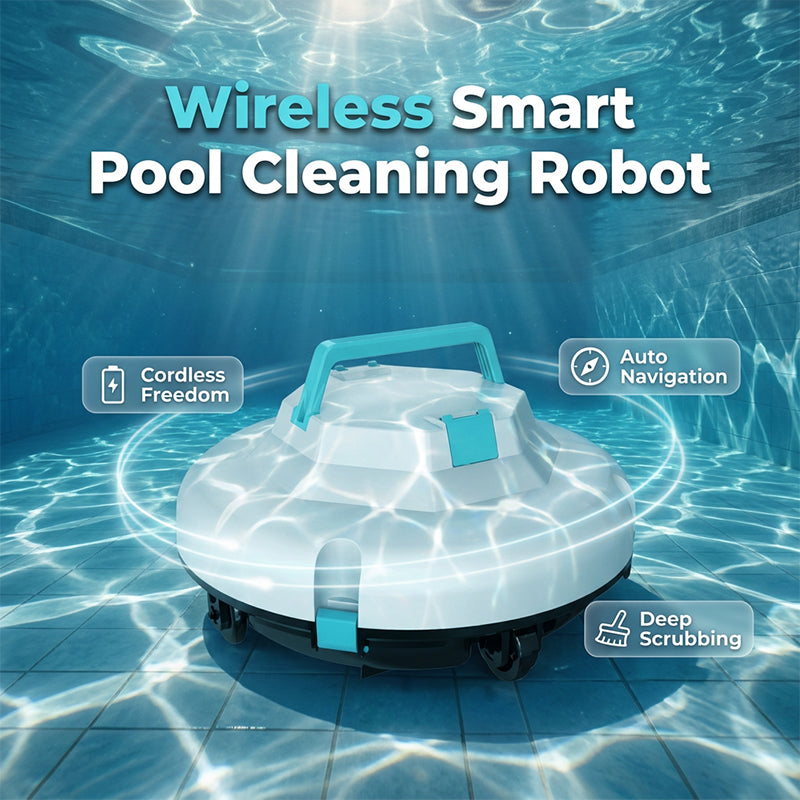 📢📢50% Rabatt  !!⏰Poolreinigungsroboter | Kabellos · Starke Saugkraft · Intelligente Navigation · Ein-Knopf-Start · Leicht entnehmbarer Filterkorb🏖️