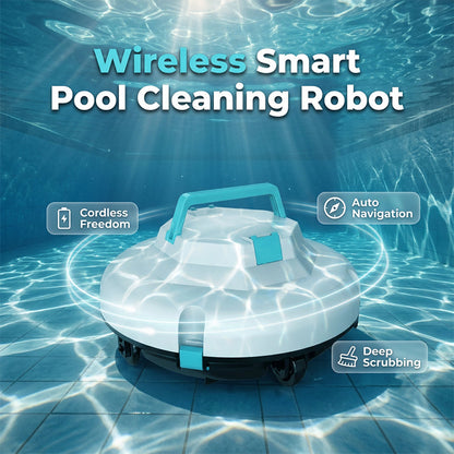 📢📢50% Rabatt  !!⏰Poolreinigungsroboter | Kabellos · Starke Saugkraft · Intelligente Navigation · Ein-Knopf-Start · Leicht entnehmbarer Filterkorb🏖️