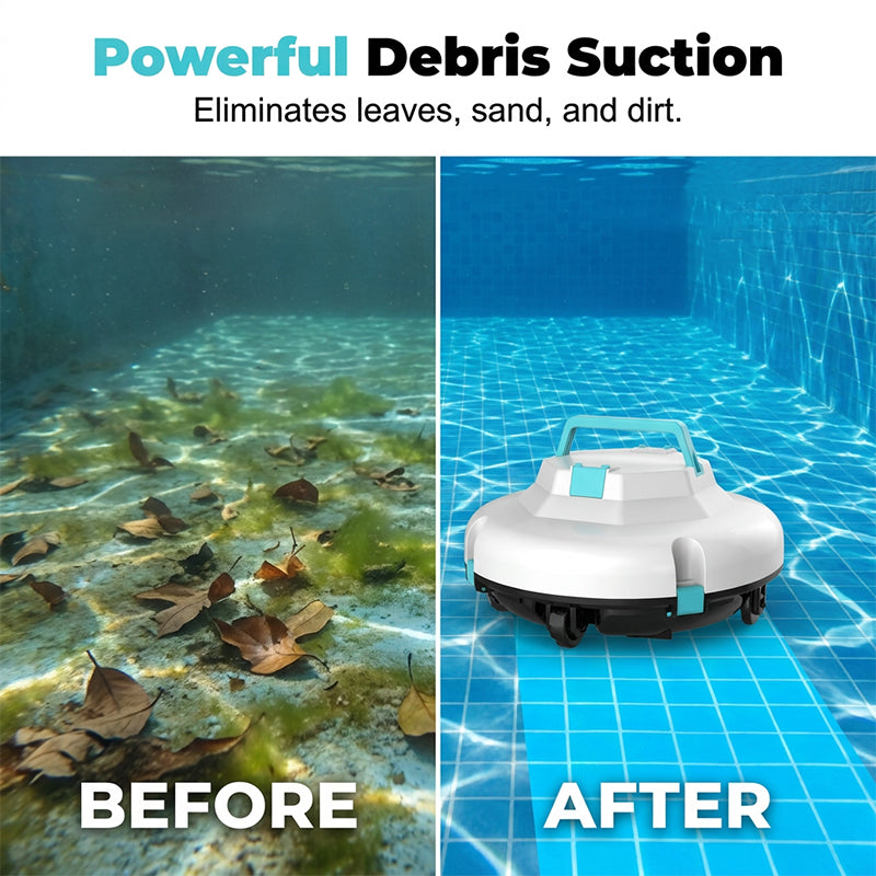 📢📢50% Rabatt  !!⏰Poolreinigungsroboter | Kabellos · Starke Saugkraft · Intelligente Navigation · Ein-Knopf-Start · Leicht entnehmbarer Filterkorb🏖️