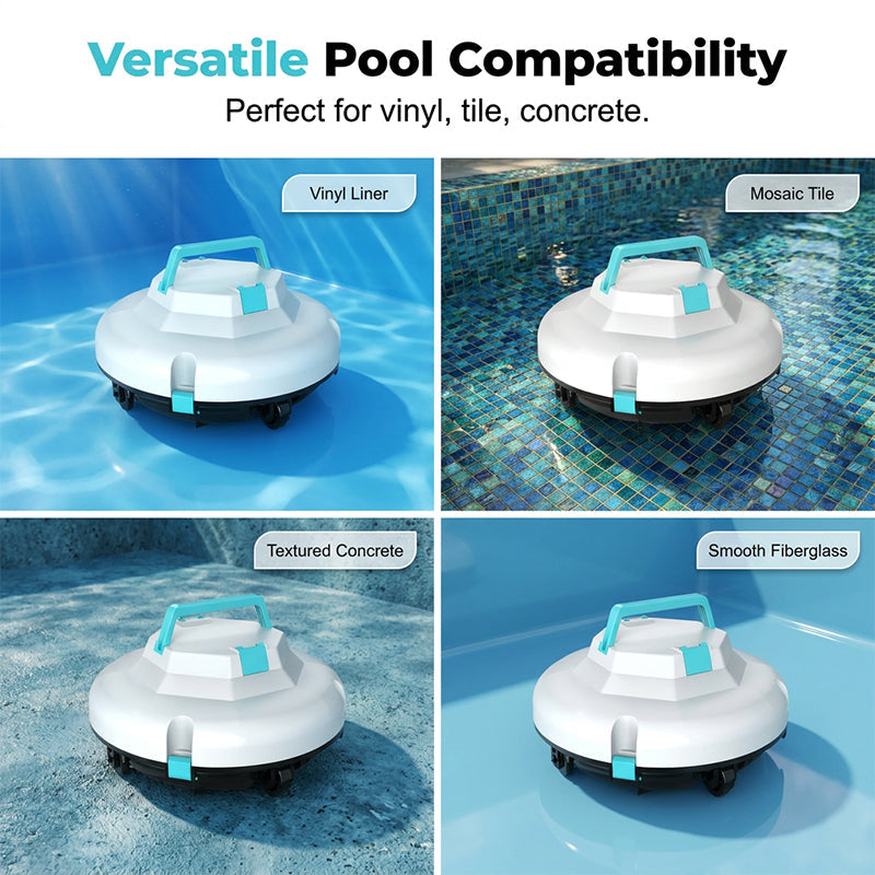 📢📢50% Rabatt  !!⏰Poolreinigungsroboter | Kabellos · Starke Saugkraft · Intelligente Navigation · Ein-Knopf-Start · Leicht entnehmbarer Filterkorb🏖️