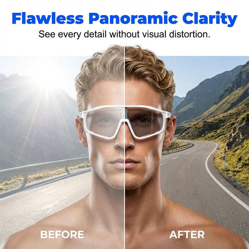 📢📢50% RABATT!! ⏰Photochrome Fahrradbrille mit UV400-Schutz