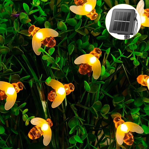 Solare Bienenleuchten – niedliches Design für Garten, Balkon & Terrasse – dekorativ & energiesparend – automatisches Einschalten bei Dunkelheit🐝☀️