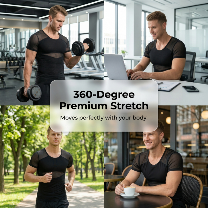👕 50 % RABATT! 🔥 Atmungsaktiver Kompressionsbody für Herren – Feuchtigkeitstransportierend, 4-Wege-Stretch & perfekt für Training, Laufen oder als Unterhemd 🏋️‍♂️