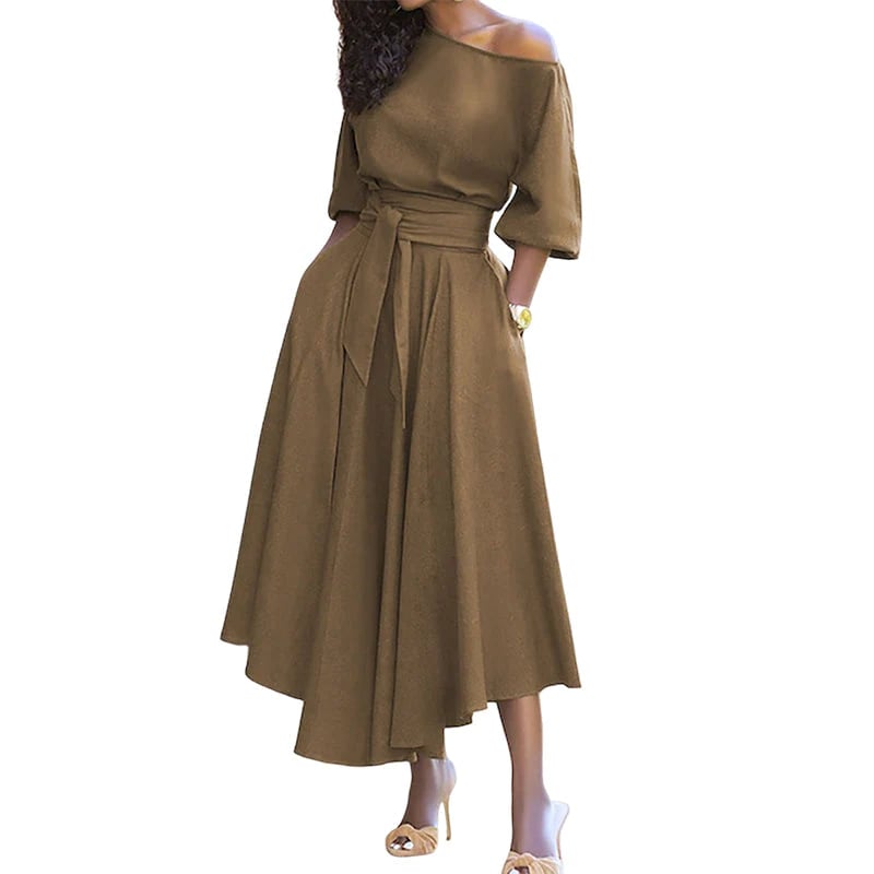 👗✨ ELEGANTES EINFARBIGES KLEID FÜR DAMEN – 50% RABATT! Zeitlose Eleganz, vielseitiger Schnitt & perfekt für Büro, Date oder festliche Anlässe