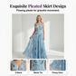 👗 50% RABATT! 🌼 Elegantes V-Ausschnitt Maxikleid mit Tulpenprint – Zeitlos, feminin, leicht & luftig – perfekt für Sommer, Urlaub oder besondere Anlässe ✨