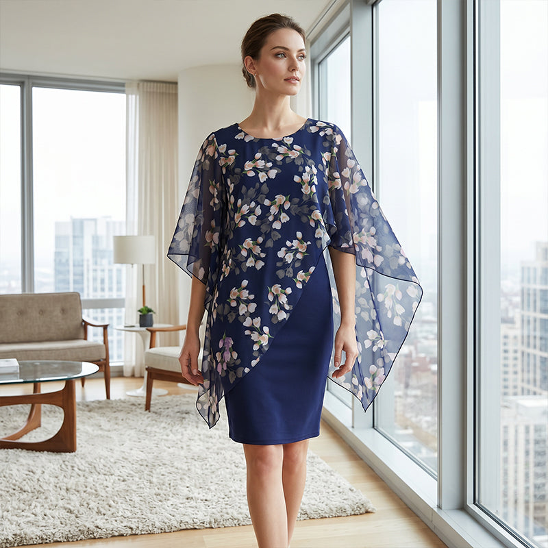 👗 NUR FÜR BEGRENZTE ZEIT: 50 % RABATT! ✨ Set aus Blumen-Überwurf und Kleid – elegant und feminin ✨