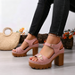 👡 50% RABATT! ☀️ Damen Blockabsatz Plateau Sandalen – Stabil, gepolstert & perfekt für den Sommer – Bequem für lange Spaziergänge, Strandtage oder den täglichen Gebrauch ✨