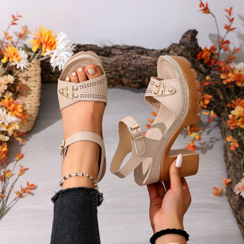 👡 50% RABATT! ☀️ Damen Blockabsatz Plateau Sandalen – Stabil, gepolstert & perfekt für den Sommer – Bequem für lange Spaziergänge, Strandtage oder den täglichen Gebrauch ✨