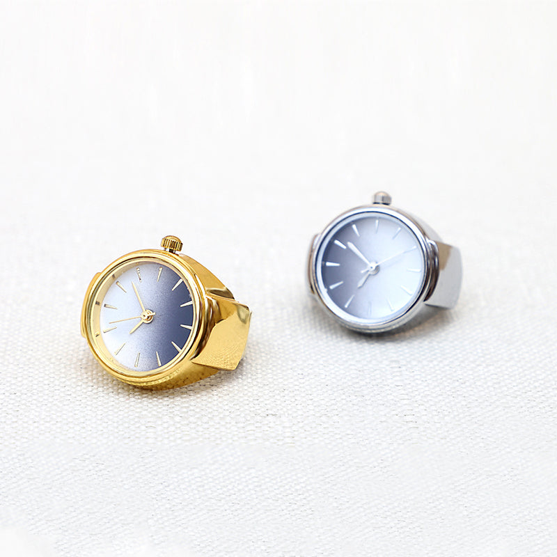 💍 50% RABATT JETZT! ⌚ Kreativer Runder Quarz Fingerring Uhr – Stilvoll, Verstellbar & Kompakt – Einzigartiges Accessoire für den Alltag oder Partys ✨