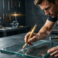 Professioneller Glas-Schneider in Stiftform mit Rollrad