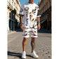 👕 50% RABATT! 🦁 2-teiliges Freizeit-Set für Herren – Mit Löwen-Print & atmungsaktivem Oberteil – Bequeme Shorts, vielseitig für Sommer, Strand oder Alltag – lässiger 2-in-1 Look ☀️✨