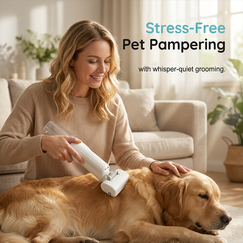 🐾 Multifunktionales Haustierpflegeset – Leiser Entfilzer & Trimmer mit Saugfunktion – Ideal für Katzen & Hunde – Fellpflege ohne Stress 🔇