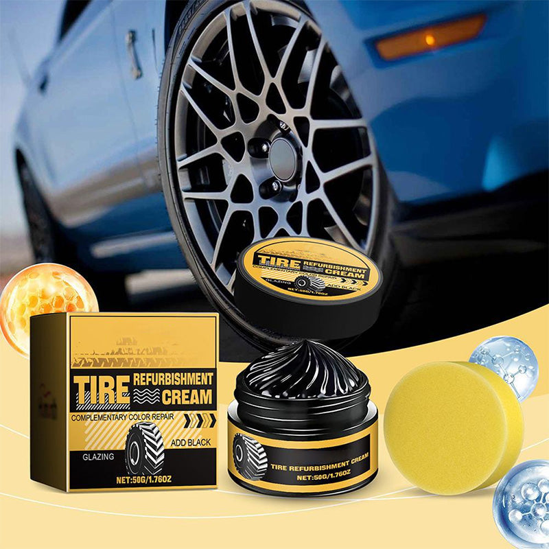 🚗 KAUFE 3, ERHALTE 1 GRATIS! 🔥 Vielseitige, langlebige Aufarbeitungscreme für Autoreifen – Stellt satten Schwarzglanz wieder her & schützt vor Rissen – UV-beständig & wasserabweisend – einfache Pflege für alle Reifentypen 🛞