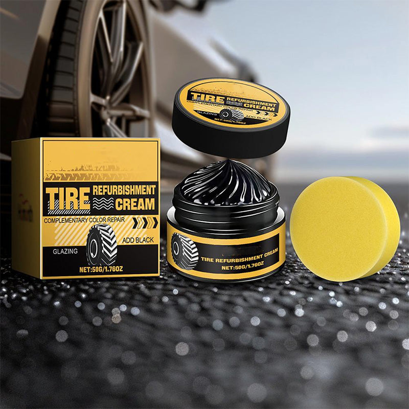 🚗 KAUFE 3, ERHALTE 1 GRATIS! 🔥 Vielseitige, langlebige Aufarbeitungscreme für Autoreifen – Stellt satten Schwarzglanz wieder her & schützt vor Rissen – UV-beständig & wasserabweisend – einfache Pflege für alle Reifentypen 🛞