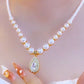 Damen Vintage-Stil Perlenkette