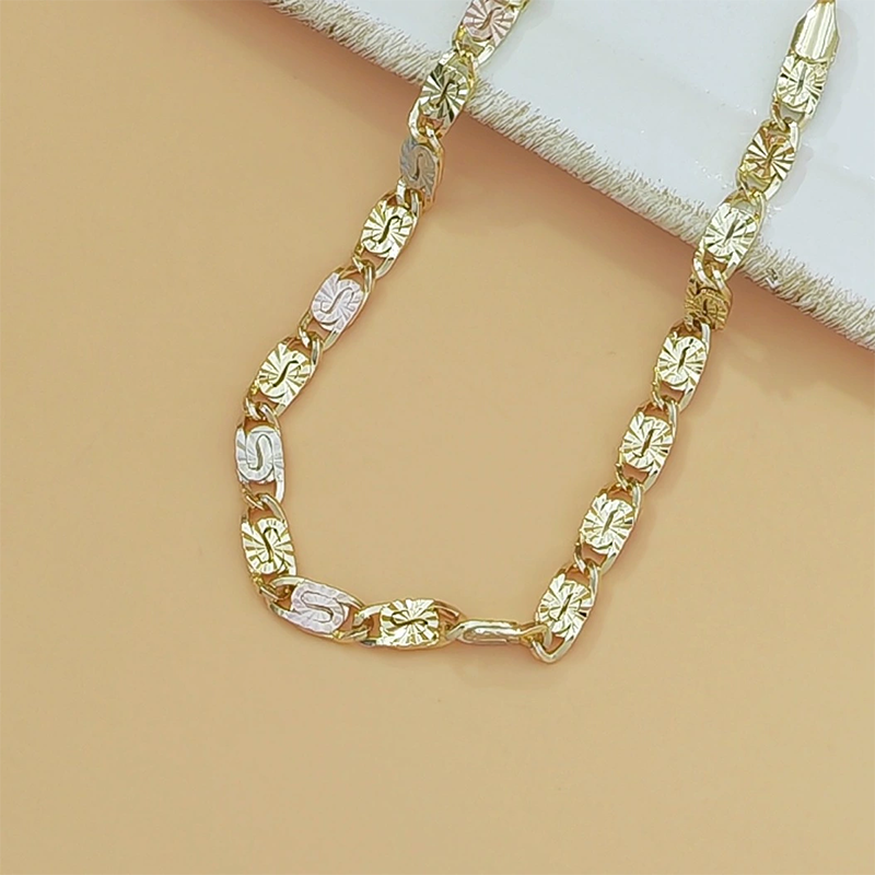 Unisex Dreifarben-Gliederarmband – Gold, Roségold & Weißgold, zeitlos & vielseitig, jetzt −50%
