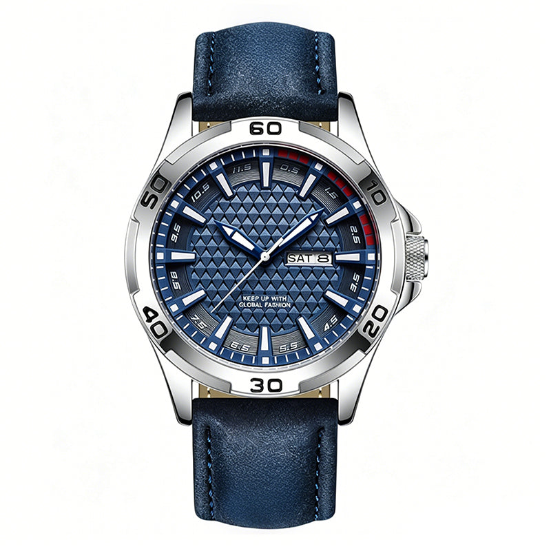 💥 Herren Leuchtende Quarz 30M Sport-Armbanduhr – 3D Geometrisches Zifferblatt, Kratzfest, Wasserresistent ✨