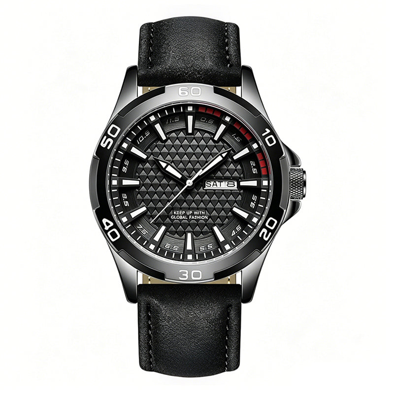 💥 Herren Leuchtende Quarz 30M Sport-Armbanduhr – 3D Geometrisches Zifferblatt, Kratzfest, Wasserresistent ✨