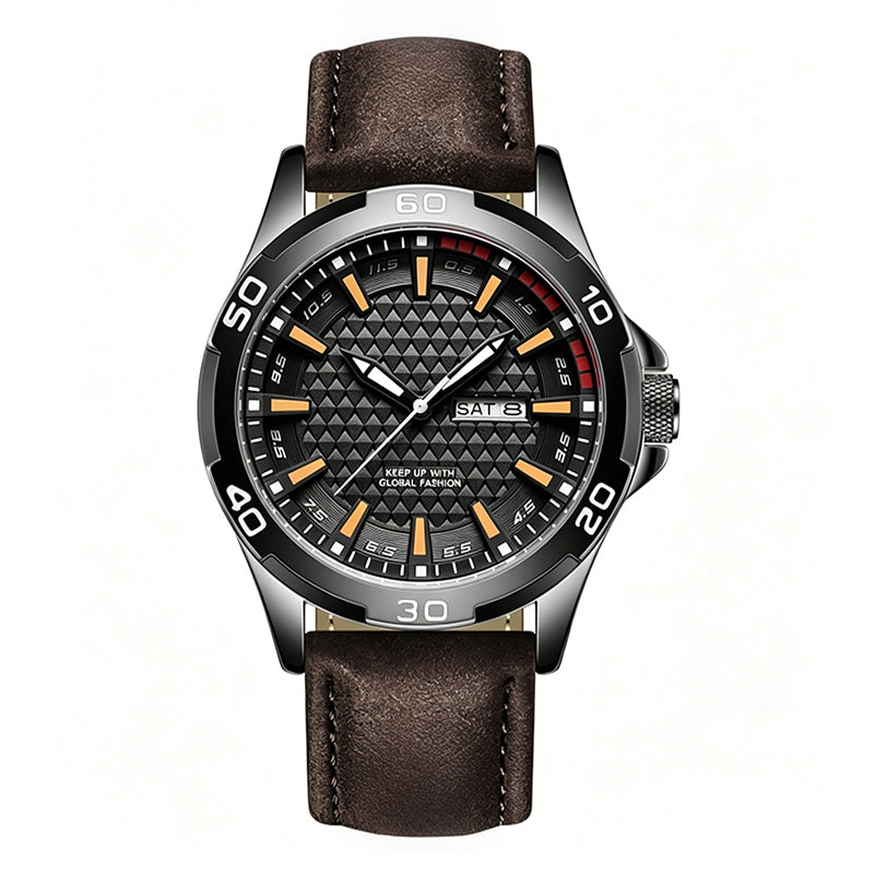 💥 Herren Leuchtende Quarz 30M Sport-Armbanduhr – 3D Geometrisches Zifferblatt, Kratzfest, Wasserresistent ✨