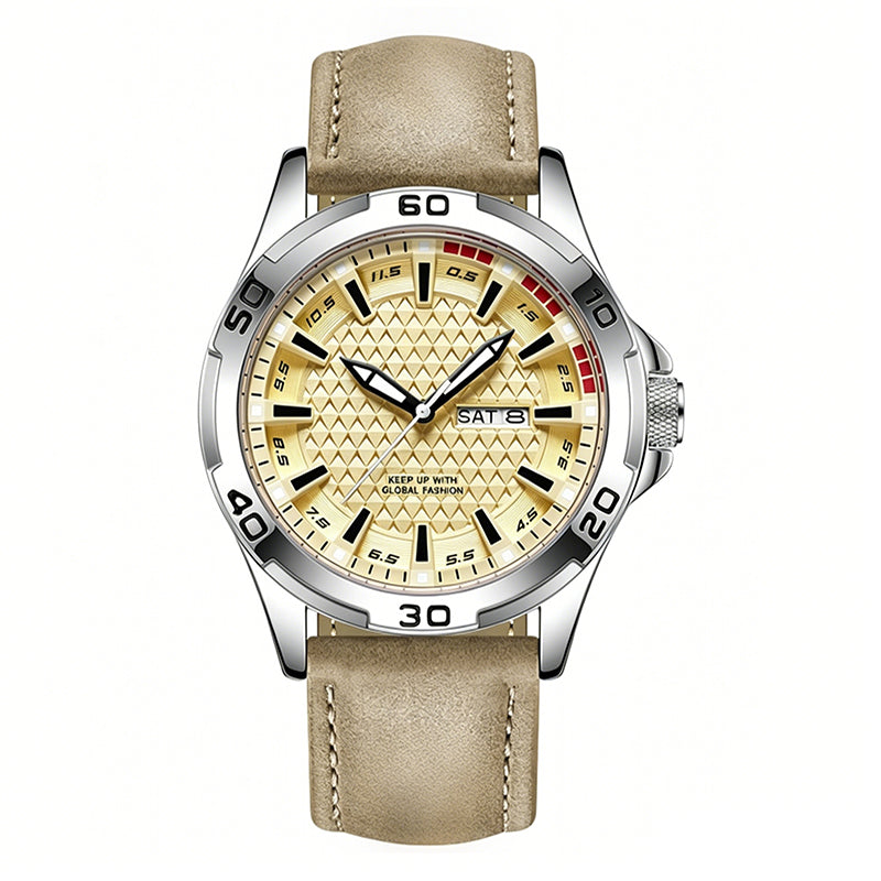 💥 Herren Leuchtende Quarz 30M Sport-Armbanduhr – 3D Geometrisches Zifferblatt, Kratzfest, Wasserresistent ✨