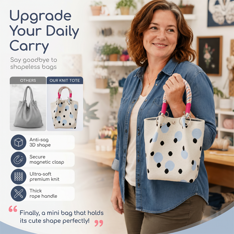 Niedliche Gepunktete Handtasche für Damen