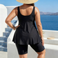 👙 ZEITLICH BEGRENZT 50% RABATT! 💥 Damen Fließendes Tankini-Oberteil und Shorts Badeanzug – Bauchkontrolle, Boy Shorts, Stützend ✨