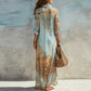 ✨ Exklusiv – 50 % RABATT! 👗 Elegantes Boho-Kleid mit Knopfleiste – Retro-Muster, fließende Silhouette & perfekt für Feste, Urlaub & Alltag 🌿