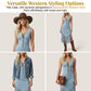 Retro Western Fransen Ärmelloses Slim-Kleid