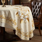 🛍️Elegantes Tischdecken-Set mit Rose & goldgeprägtem Muster – wasserdicht, ölbeständig & stilvoll – ideal für Esstisch, Couchtisch & Wohnzimmer 🌹