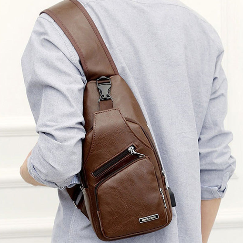 🎒 50% RABATT! 🎁 Multifunktionale Brusttasche aus hochwertigem Leder – Kompakt & praktisch – Ideal für Reisen, Alltag oder als stilvolles Accessoire – sicherer & bequemer Sitz 🧳✨🛡️