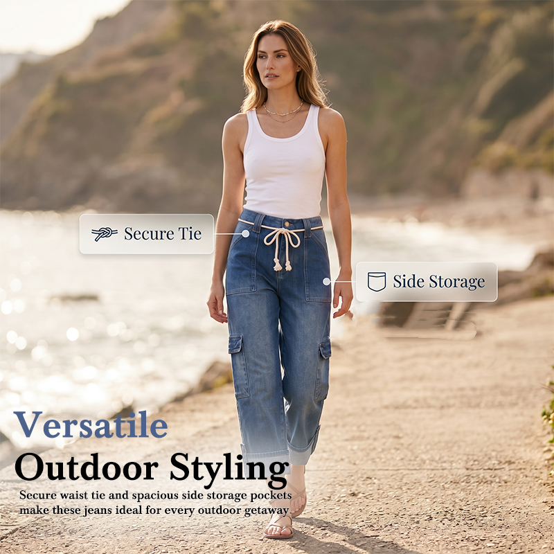 👖 50% RABATT! 🌿 Damen lässige weite Bein Cargohose – Bequem, praktisch & atmungsaktiv – Mit vielen Taschen – ideal für Alltag, Reisen oder Outdoor – lässiger Look mit Stil ✨🛒💪